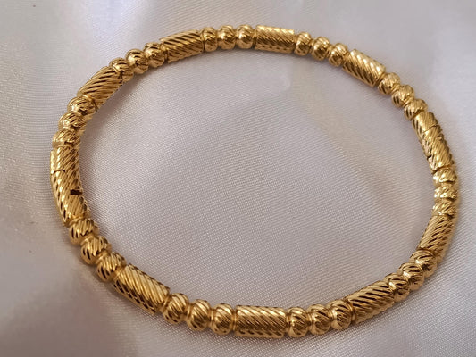 Brazalete Acero Inoxidable con Baño de Oro 18K regalos para ella