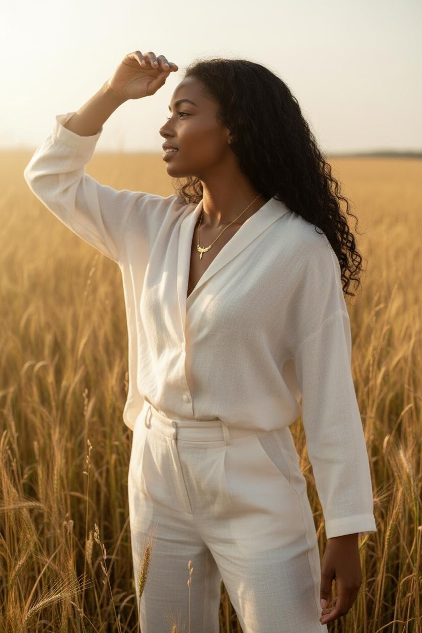 Collar de Acero Inoxidable Oro 18K - colgante Fénix Efecto Espejo - 45cm 17.7 pulgadas para ella