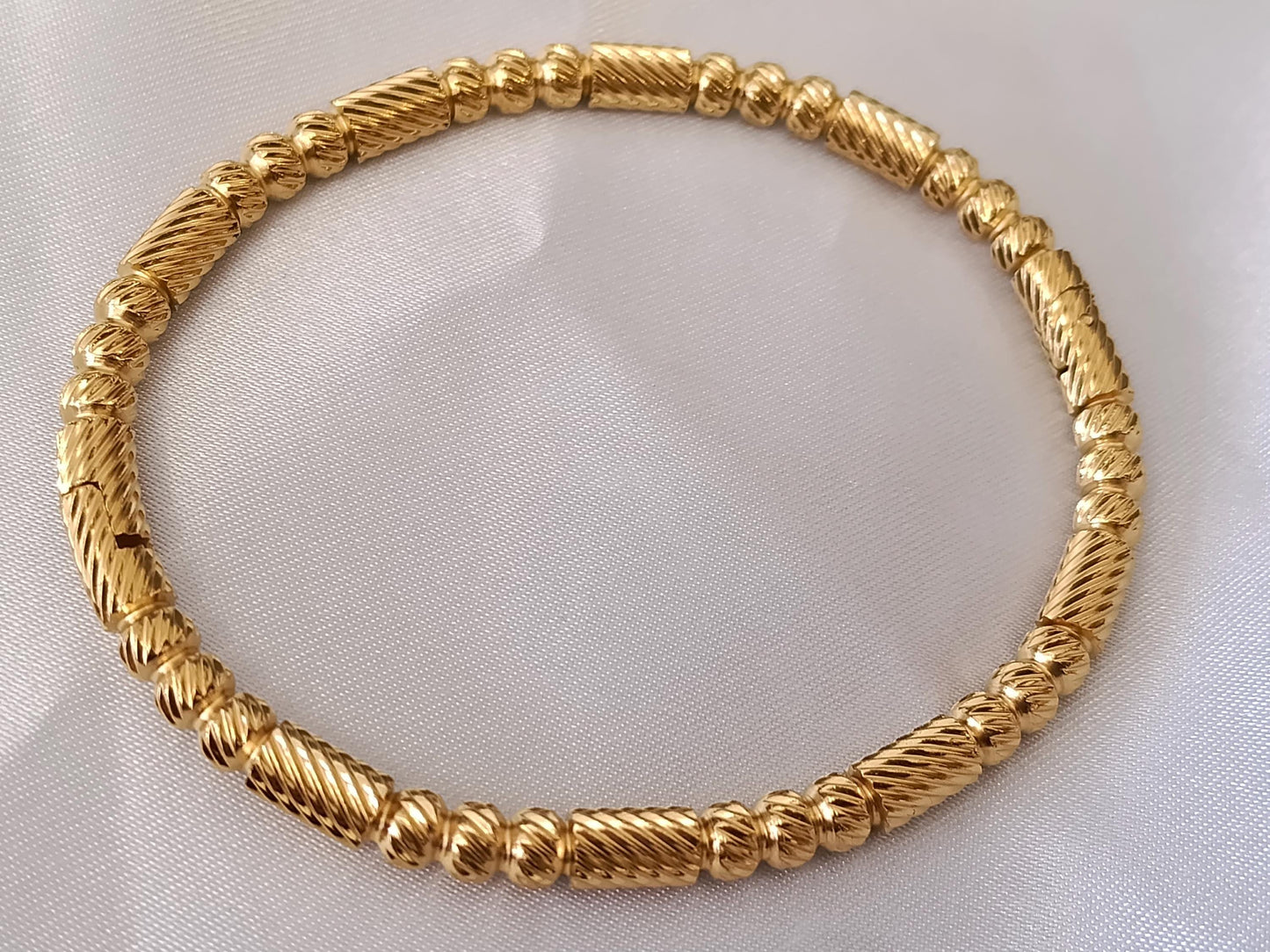 Brazalete Acero Inoxidable con Baño de Oro 18K regalos para ella