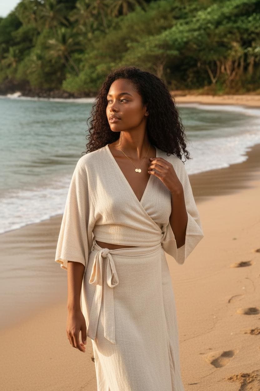 Collar Doble Colgante Disco (45cm) - Acero Inoxidable Chapado en Oro 18K Pulido para ella