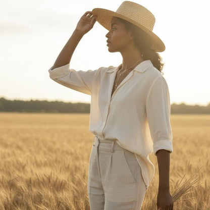 Collar Lariat Y de Labios Oro 18K Acero Inoxidable - colgante Cruz Espejo y Zircón Brillante - Regalo Elegante para ella