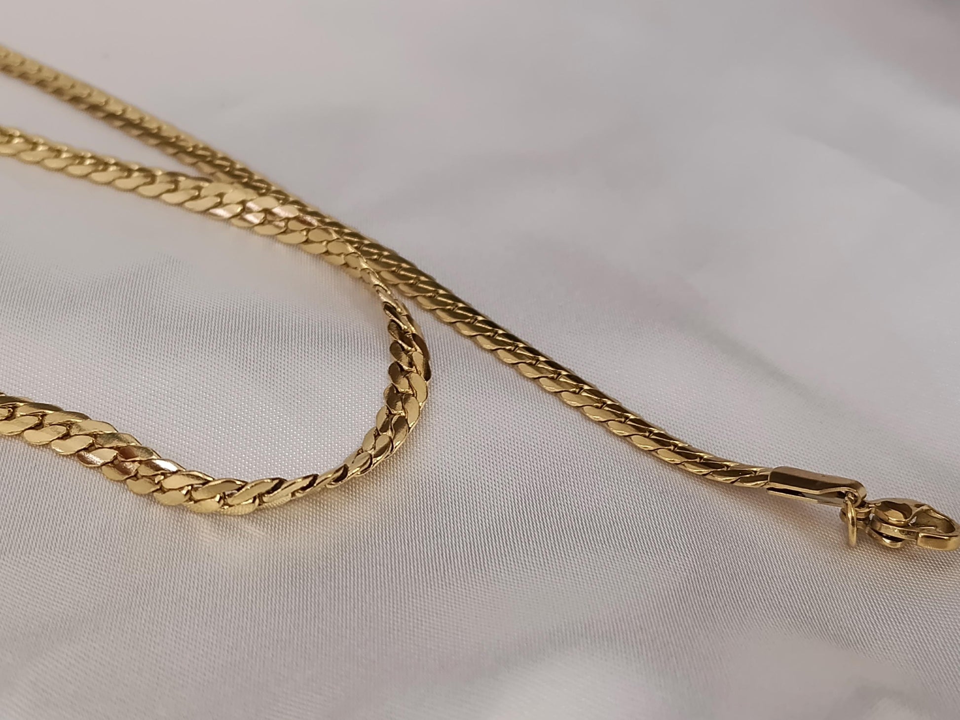 Conjunto de joyas Collar Acero Inoxidable Oro 18 y 40cm + Extensión 5cm 16"+2" con pulsera a juego para mujeres