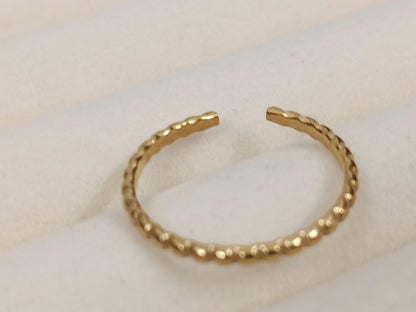 Anillos de corazón, árbol , trébol talla ajustable de acero inoxidable bañado en oro 18K para mujeres