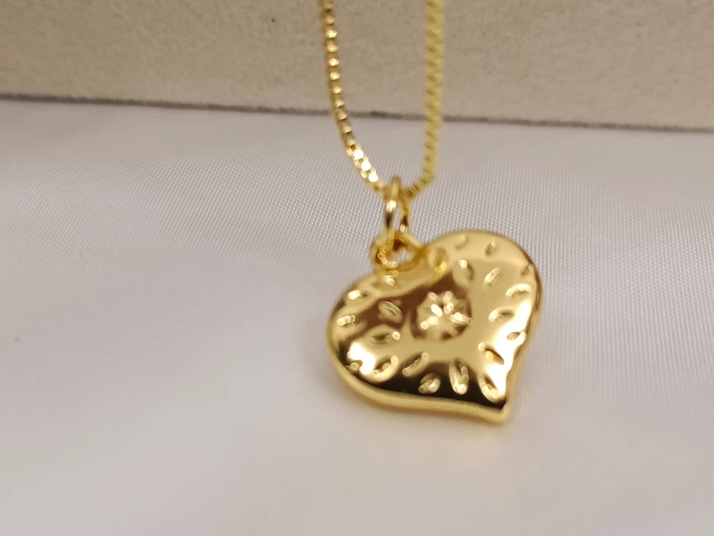 Collar con colgantes de corazones acero inoxidable oro bañado 18K para mujeres