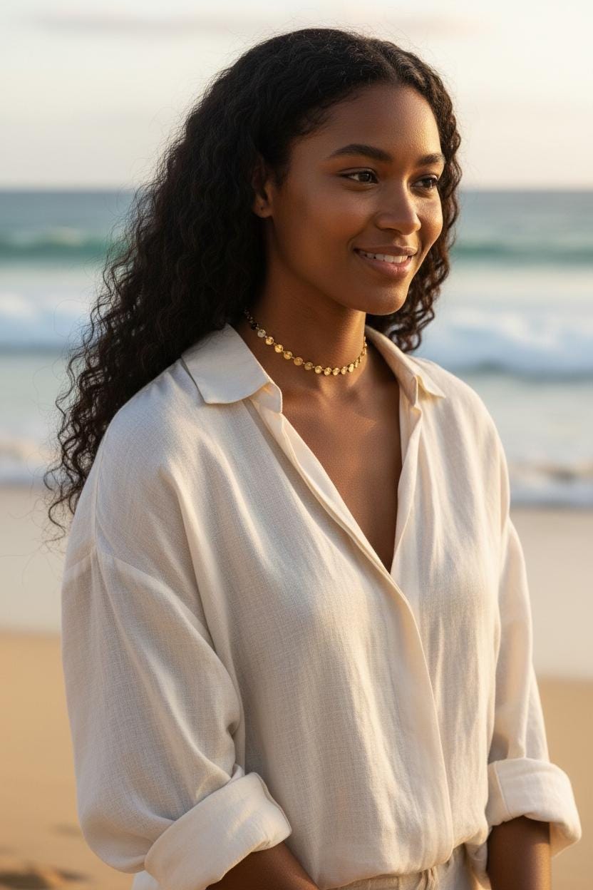 Collar Discos Redondos Pulido - Acero Inoxidable Bañado en Oro 18K (Longitud a elegir) para ella